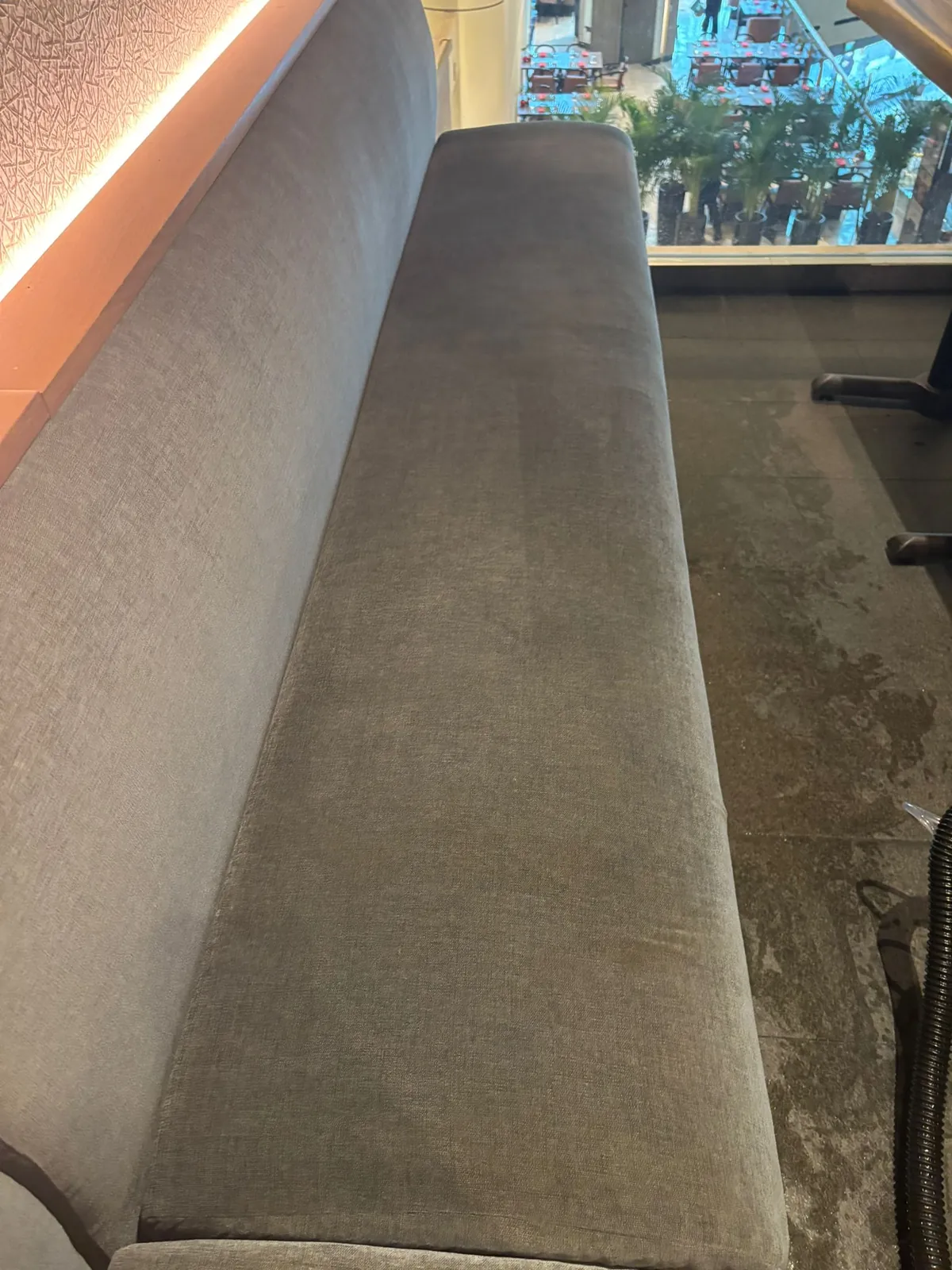 Long bench after cleaning