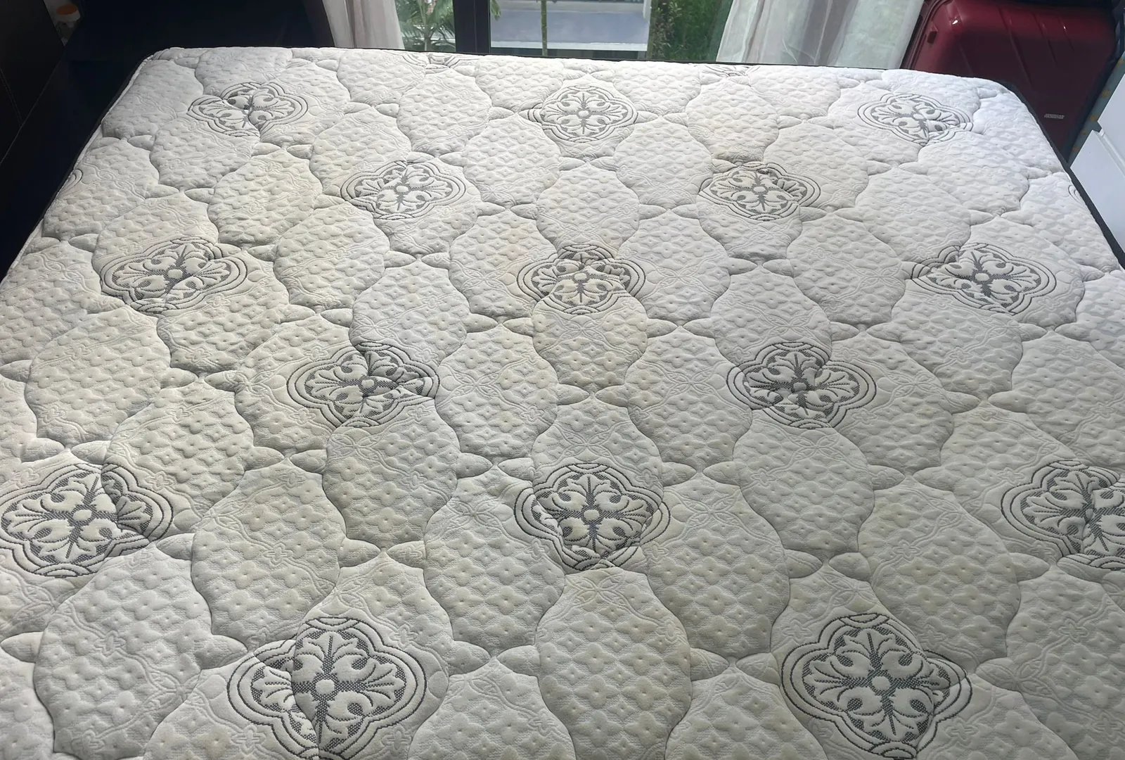 Quilted mattress after cleaning