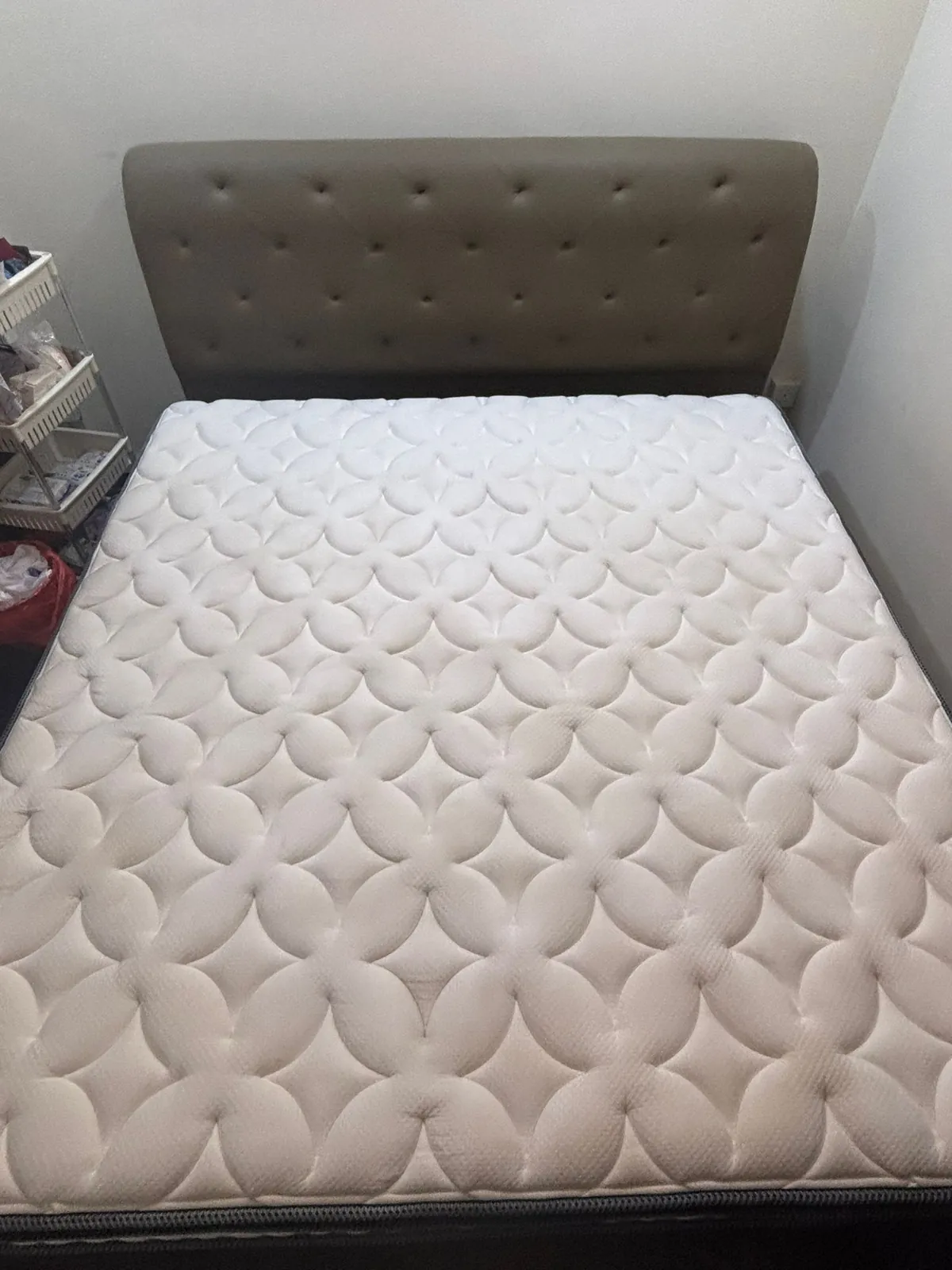 Stained mattress after cleaning