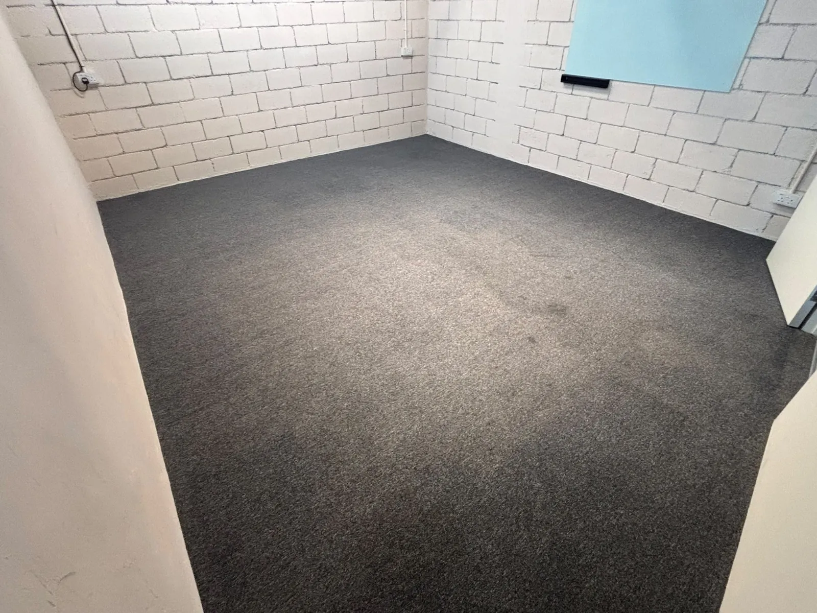 Stained carpet after cleaning