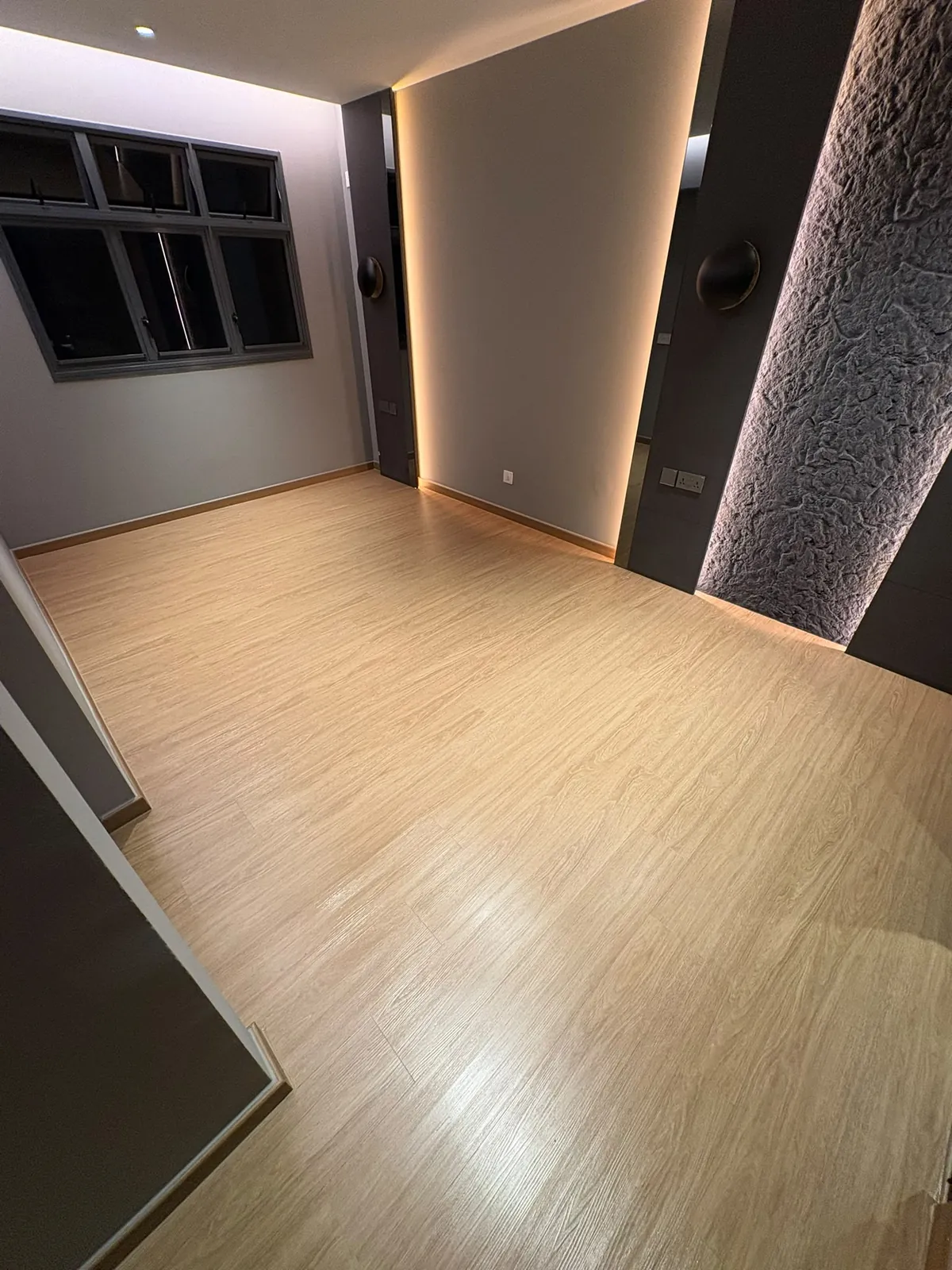 Bedroom after renovation after cleaning