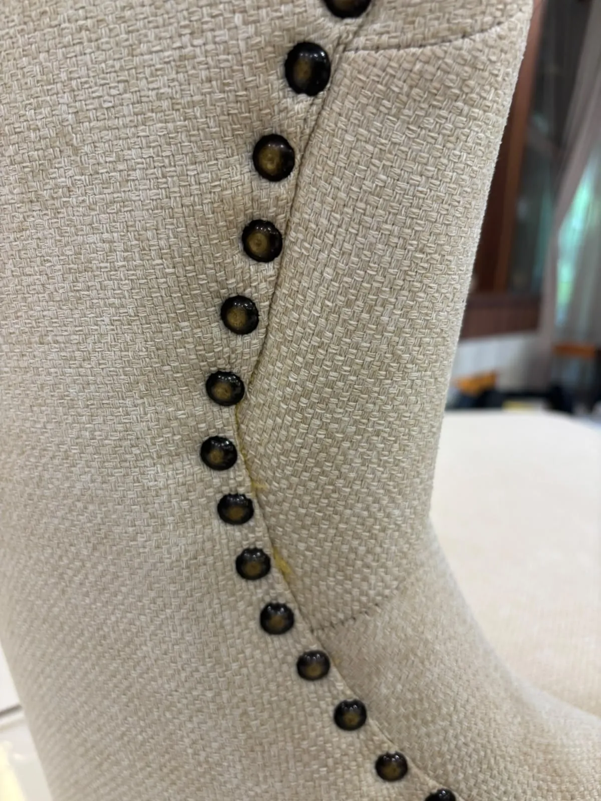 Studded chair after cleaning